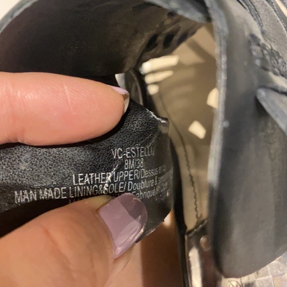 Vince Camuto Cage Heels - Leather Upper (Black) - Picture 8 of 9